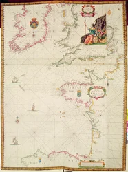Ms 1288 Carta delle coste marine dell